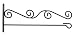 Black Scroll Metal Wall Bracket & Hook