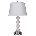 Glass Table Lamp - Satin Nickel (28.5")