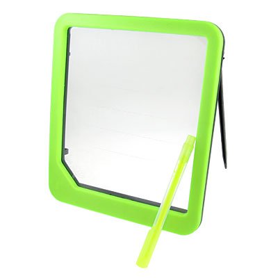 Illuminated LED Light Message Text Board Green Black w Marking Pen