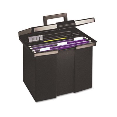 Pendaflex Portable Letter Size Hanging File Box, 13-7/8W x 10-3/4D x 10-1/4, Black, 1 Per Box,(20861)