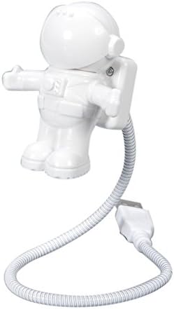EasTreeNew Funny Creative Spaceman Astronaut LED Flexible Adjustable USB Bedroom Night Light for Laptop PC Notebook