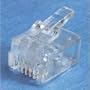 RJ11 4C Modular Connectors For Round Cable 10 Pcs.