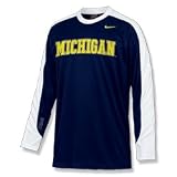 Michigan Wolverines Nike Official On-Court Shooting Athletic & Performance Tops