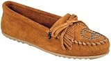 Minnetonka Women Peace Out Fringe Moccasins - Brown 332