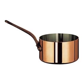 Paderno 2 Quart Copper Saut� Pan with Cast Iron Handle by Paderno