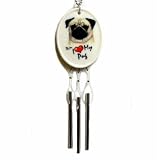 I Love My Pug Car Wind Chime