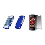 Nokia Nuron 5230 - Premium Blue Rubberized Snap-On Cover Hard Case Cell Pho ....
