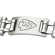 Stainless Steel Kansas City Chiefs Logo ID Bracelet