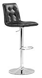 Zuo Modern Furniture Design Oxygen Barstool Black Leatherette 301350