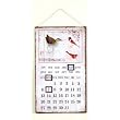 Birds and Water Fowl Metal Distressed Perpetual Calendar