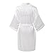KimonoArt Satin Rhinestone Short Kimono Robe for Bride Bridesmaid Maid of Honor