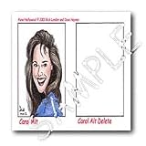 Carol Alt Delete - 8x8 Iron On Heat Transfer For White Material