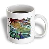 Taiche - Acrylic Painting - Mermaids - Mermaid and Butterflies - elusive, untamed, art nouveau, femininity, mythology, butterflies, mermaid - Mugs
