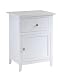 Contemporary Style Nightstand in White Finish