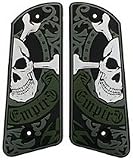 Empire Paintball Skull N Crossbones .45 Grips - Olive