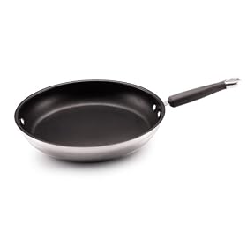 KitchenAid Gourmet Essentials Brushed Stainless-Steel Nonstick 12-Inch Open Skillet by KitchenAid