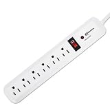 INNOVERA Surge Protector 6 Outlets 6ft Cord 1080 Joules Protects Home Electronics From Surges
