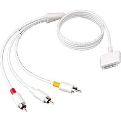 Exclusive Apple iPhone, iPod Touch, Nano 3rd Gen, Classic AV (Audio Visial) Audio Video Cable