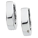 14K White Hinged Earring 10.25X10.00 mm