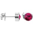 9mm Bezel January Birthstone Stud Earrings
