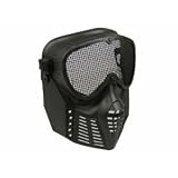 BB Airsoft Sports full face safety mask in black with metal eye mesh protection