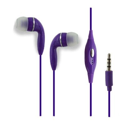 Purple Color 3.5mm Audio Earphone Headphones Headset Earbuds With Microphone Hands Free For Microsoft Lumia 640 XL