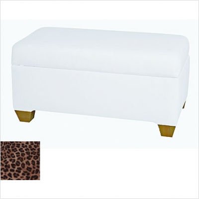 Skyline Furniture Premier Storage Bench in Velvet Leopard