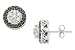 1/2 Carat Black & White Diamond 14K White Gold Earrings
