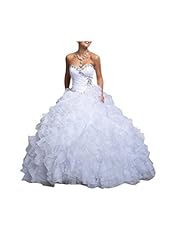  Organza/Satin Sweetheart Belted Lace-Up Crystals Crystal Beaded  Ball Gown Quinceanera Dress 