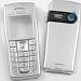 Original Nokia Cover 6230 6230i Oberschale Silver + silver Tastatur