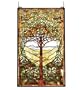 29"W X 48"H Tiffany Tree Of Life Stained Glass Window