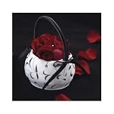 Black and White Flower Girl Basket