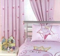 Peppa Pig 'Princess Peppa' 72" Drop Curtain Set with Matching Tie Backs