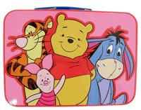 Disney Winnie the Pooh Tin Box Lunch Box w/ Handle (Color Pink)