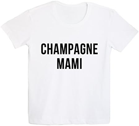 TTG Design Women's Poly Cotton Crew Neck Tshirt Champagne Mami White Medium