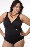 Classic One Piece Plus Size Surplice Swimsuit by Jantzen - Plus Size Swimwear Plus Size Swimsuits