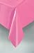 Hot Pink Rectangular Plastic Disposable Tablecover