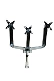 Mount-It! Three Monitor Desk Mount Spring Arm Quick Release/Mount