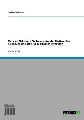 Marshall McLuhan - Die Temperatur der Medien - Das heiße Kino im Vergleich zum kühlen Fernsehen (German Edition)