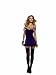 Dreamgirl Women's Plus Size Starlet Satin Garter Slip, Plum, 3X/4X