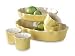 Mayfair & Jackson Pretty Petals 6 Piece Butter Yellow Oval Ruffle Stoneware Set 5143BT