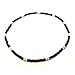 5mm Black Coco Bead Hawaiian Surfer Necklace with White Puka Shell and Coco Bead Accents, Barrel Lock