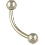 Stainless Steel Externally Threaded Curved Barbell: 14g 9/16", Stainless Steel Balls: 5mm