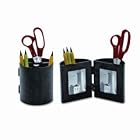 Pencil Cup With Photo Frames, Black by Deflect-O