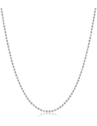 14k Gold 0.9mm Diamond-Cut Bead Chain Necklace