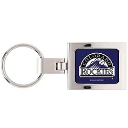 Colorado Rockies Domed Metal Keychain