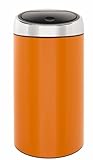 Brabantia Touch Bin Deluxe, 45 Litre, Chrome Orange