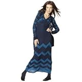 Missoni for Target Blue Chevron Long Cardigan Open Sweater - Xlarge