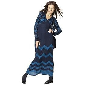 Missoni for Target Blue Chevron Long Cardigan Open Sweater - Medium