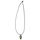 Glass Pendant On Black Cord Necklace